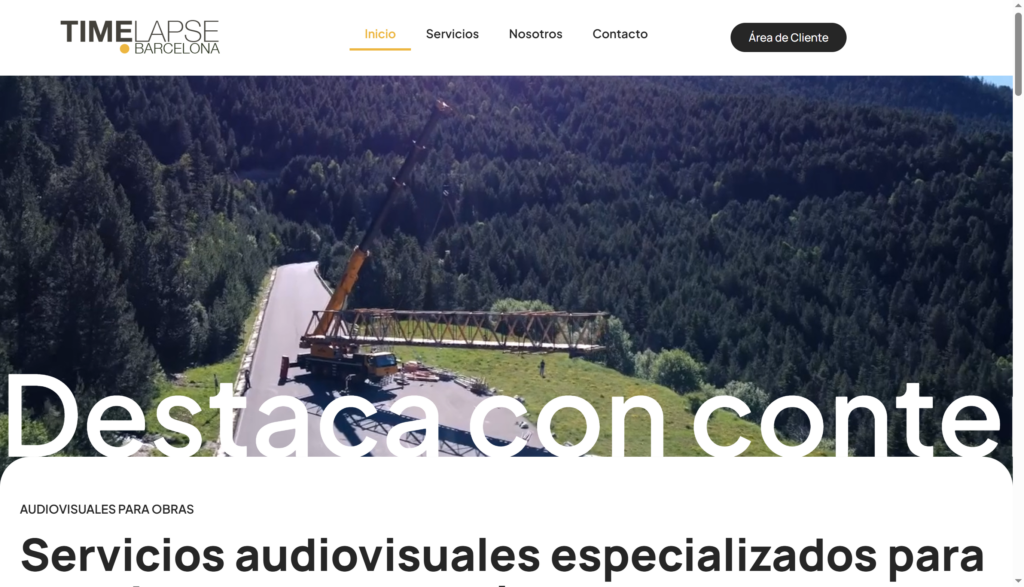 Time Lapse Barcelona, estrategia digital y web a medida para destacar en el sector audiovisual