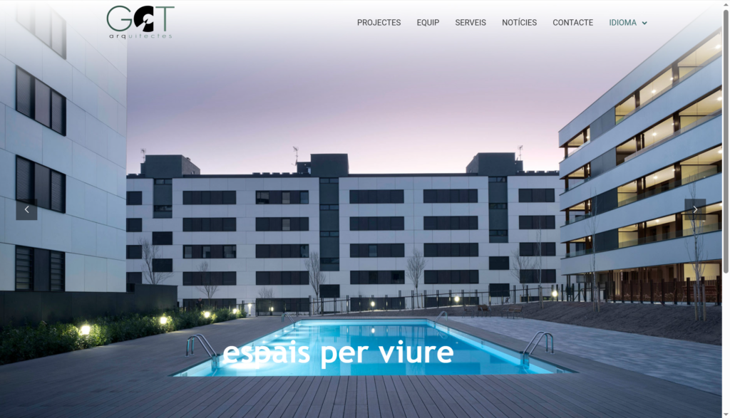 GCT Arquitectes, una nueva web para mostrar una trayectoria sólida en arquitectura
