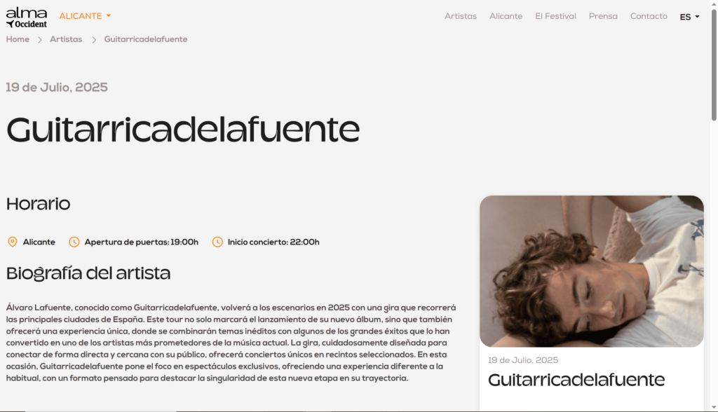 ALMA Festival, rediseño, mantenimiento y expansión digital a dos ciudades