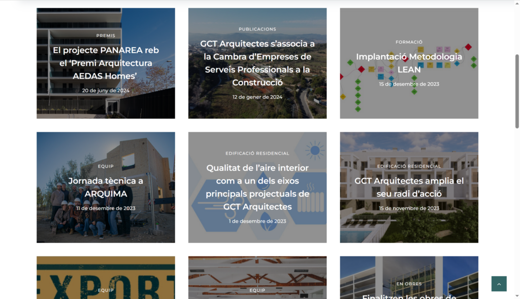 GCT Arquitectes, una nueva web para mostrar una trayectoria sólida en arquitectura