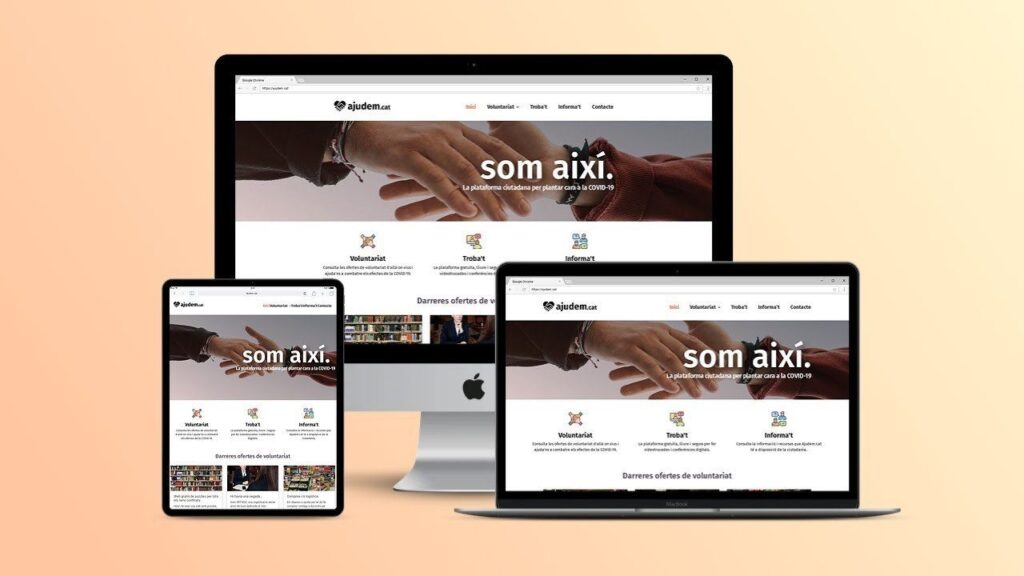 Ajudem.cat, la plataforma de voluntariat que va guanyar la Hackovid