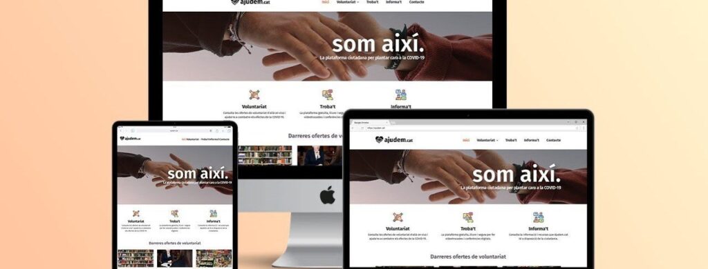 Ajudem.cat, la plataforma de voluntariat que va guanyar la Hackovid