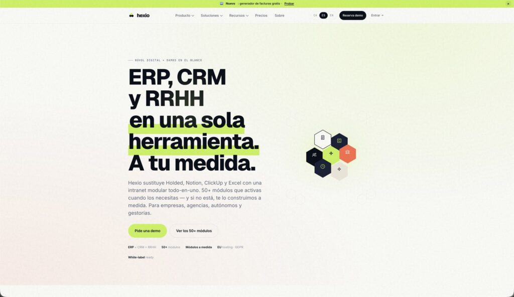 Hexio, l’ERP, CRM i RRHH a mida amb què gestionem l’agència