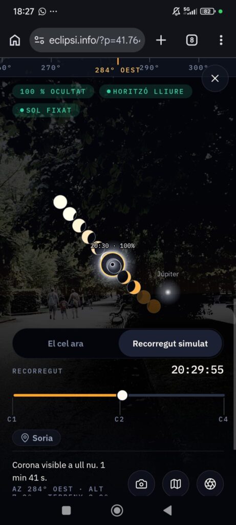 eclipsi.info, l’eina que calcula què veuràs des del teu punt exacte