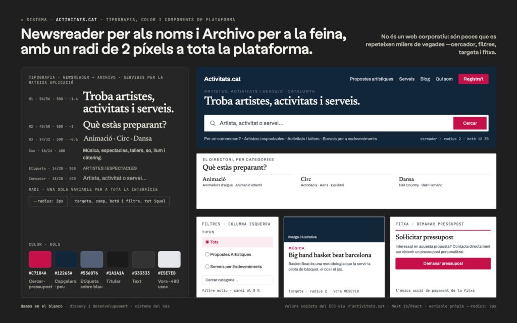 Activitats.cat, una plataforma del 2019 reprogramada sencera i un sol cercador