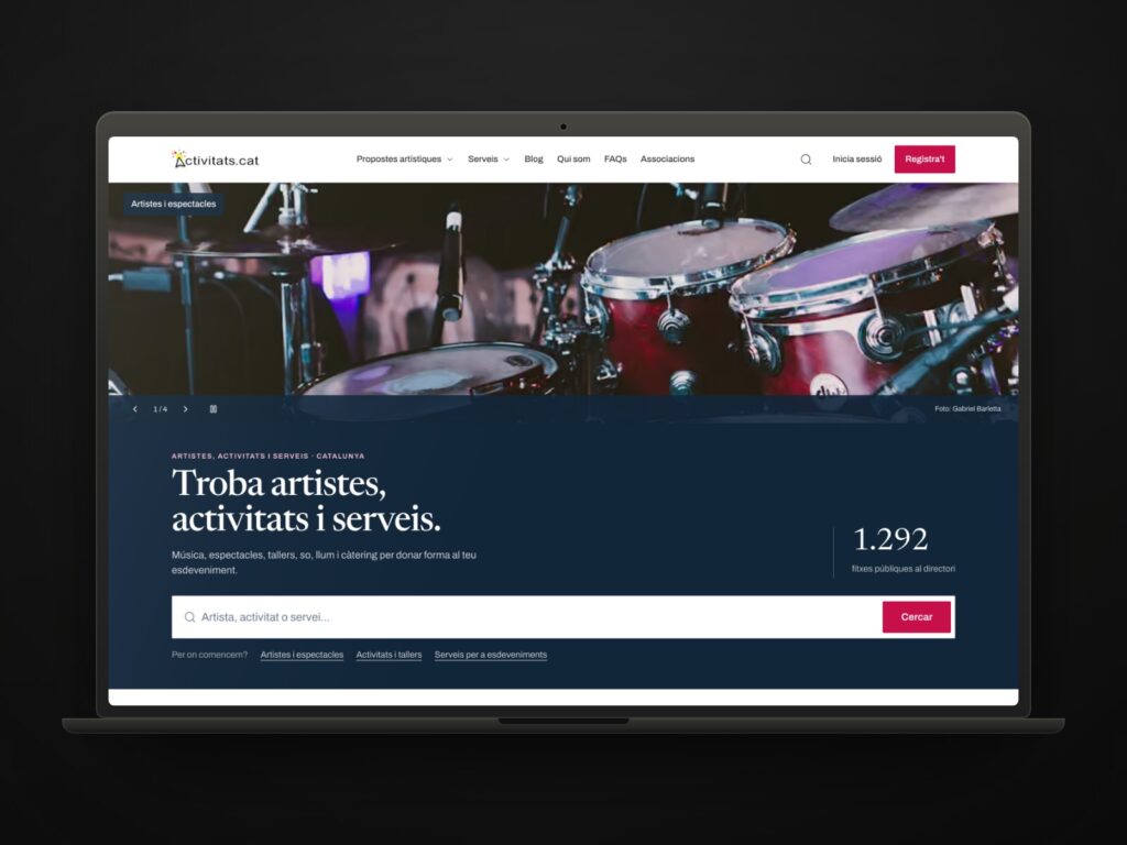 Activitats.cat, a 2019 platform rewritten from scratch and a single search box