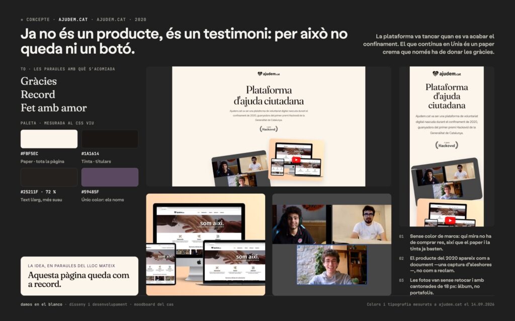 Ajudem.cat, la plataforma de voluntariat que va guanyar la Hackovid