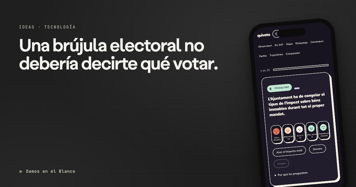 Una brúixola electoral no hauria de dir-te què votar