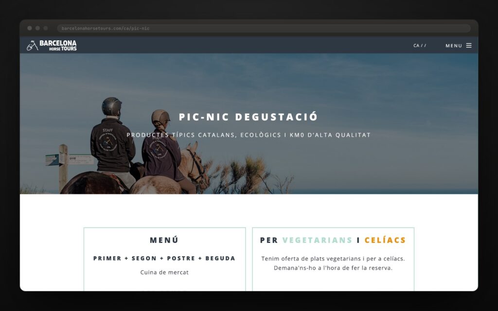 Producto catalán, ecológico y de kilómetro cero al final del paseo.