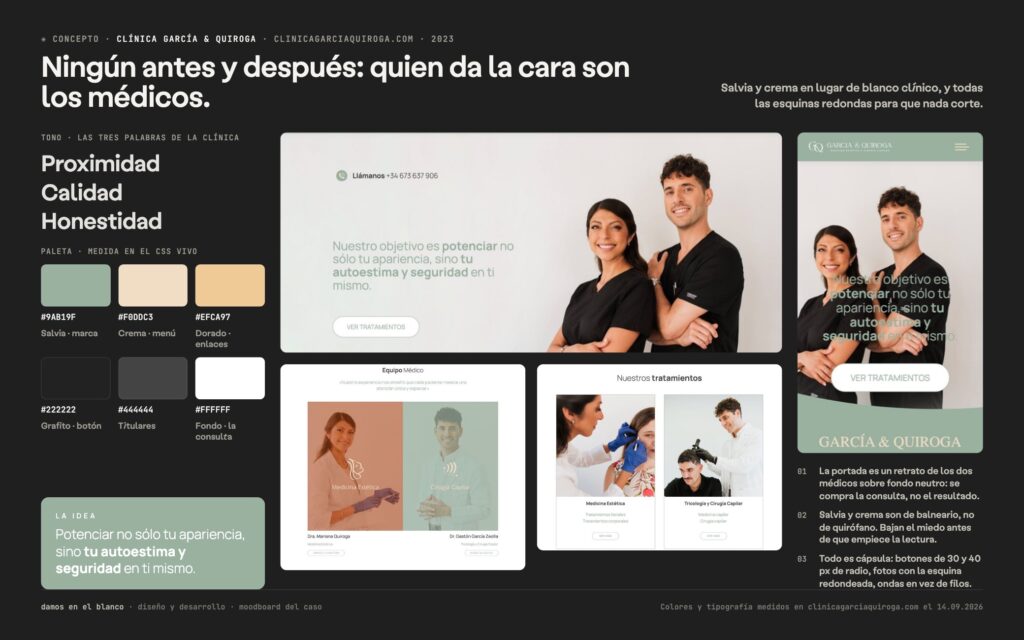 Clínica García & Quiroga, una web donde quien da la cara son los médicos