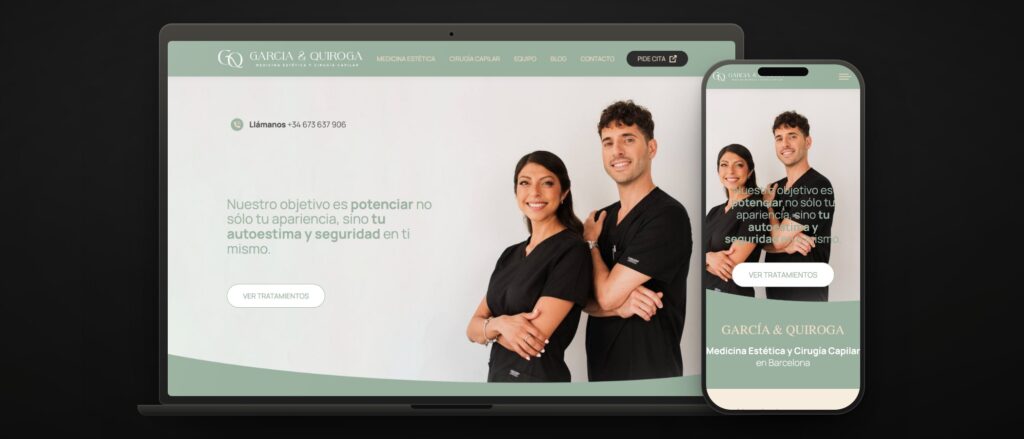 Clínica García & Quiroga, una web donde quien da la cara son los médicos