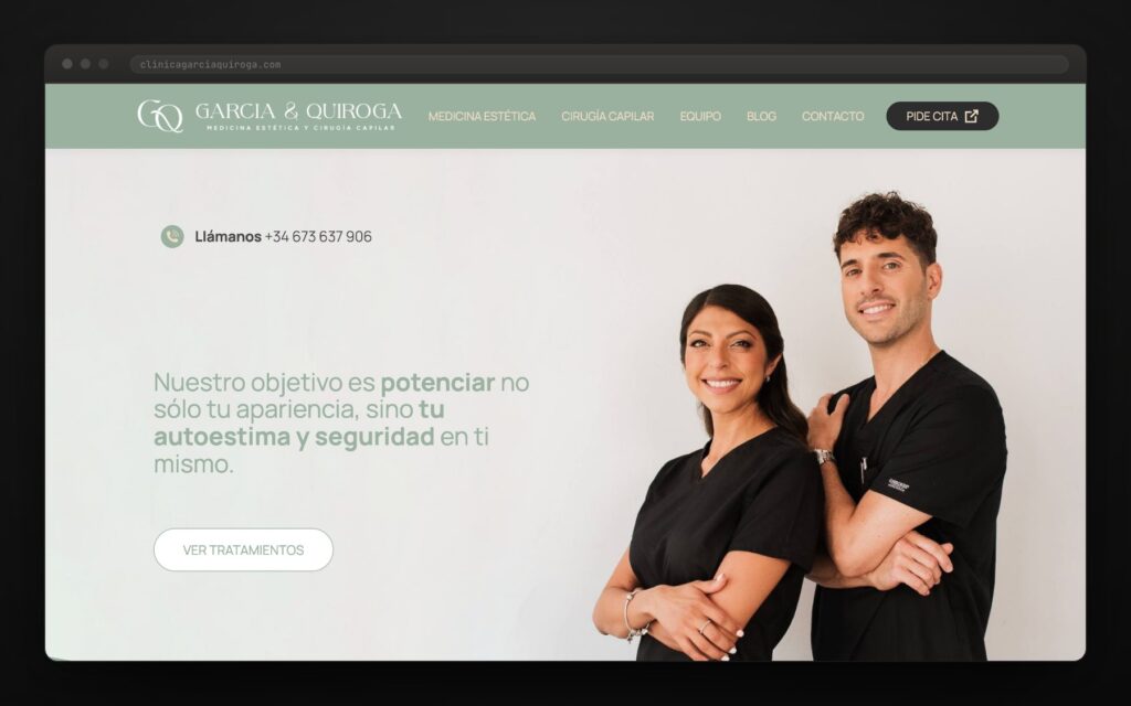 Pedir cita está a un clic desde cualquier página.