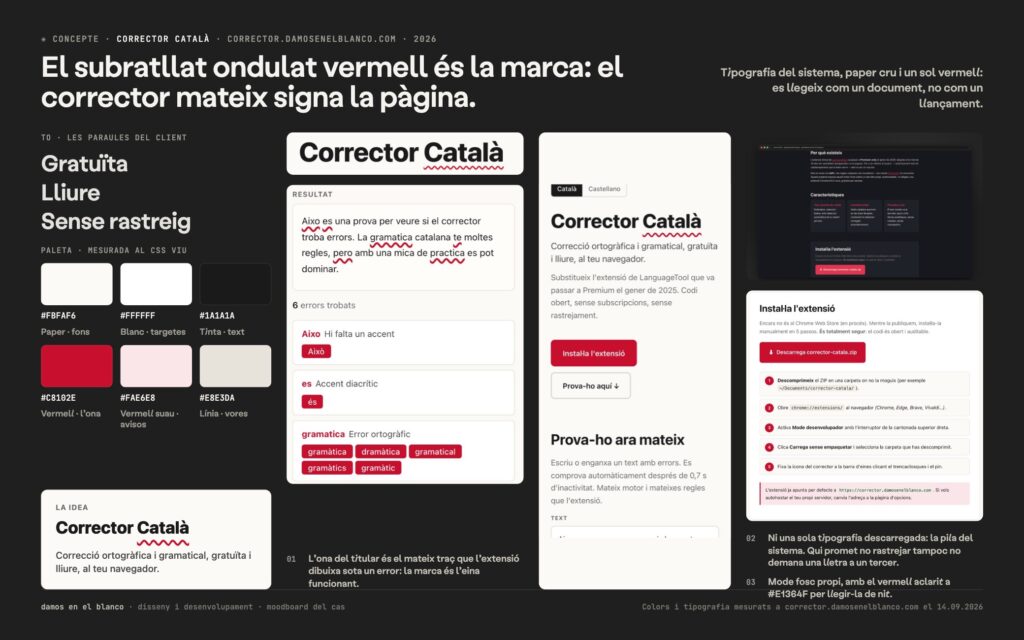 Corrector Català, correcció lliure i privada dins del navegador