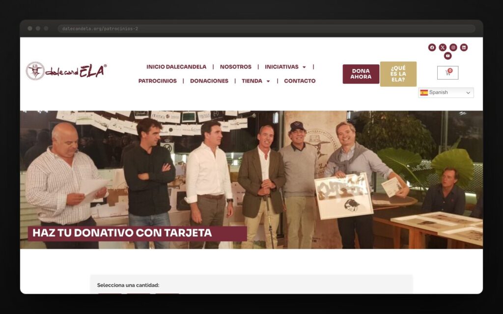 El donatiu es fa aquí, no a la web d'un tercer.