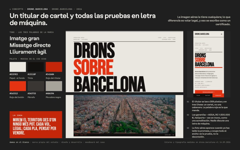 drone.barcelona, una marca propia que vende permisos antes que postales