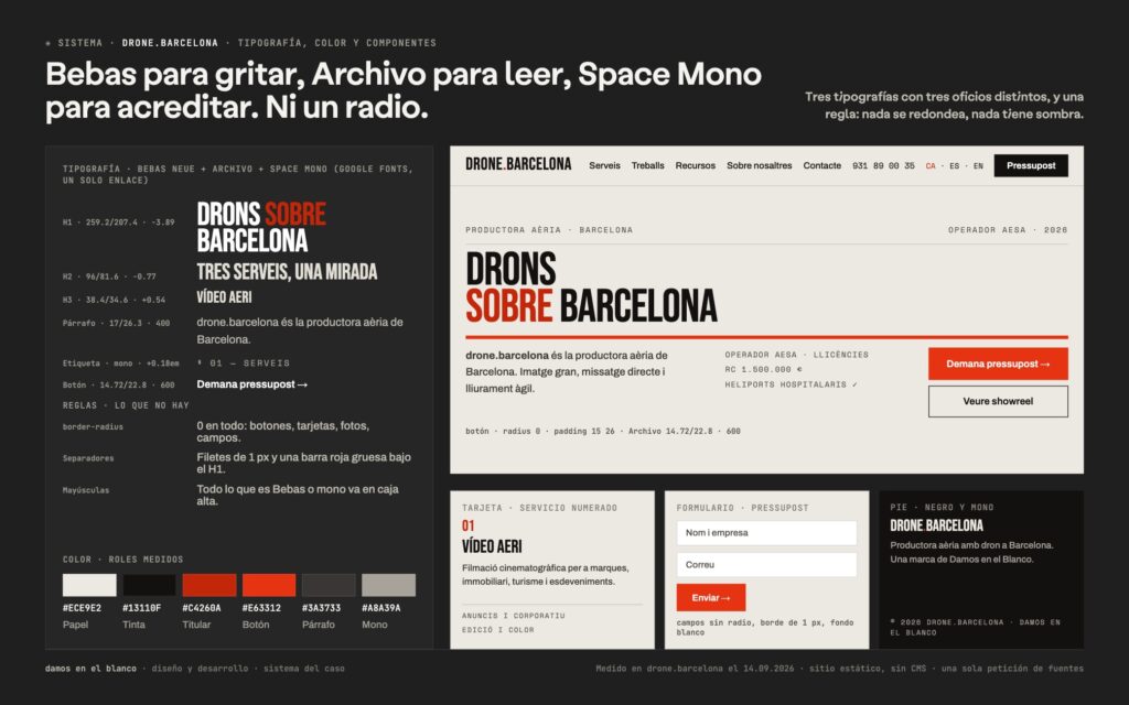 Bebas para gritar, Archivo para leer, Space Mono para acreditar. Ni un radio.