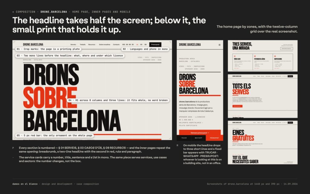 drone.barcelona, an own brand that sells permits before postcards