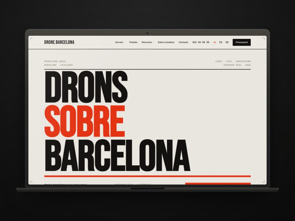 drone.barcelona, an own brand that sells permits before postcards