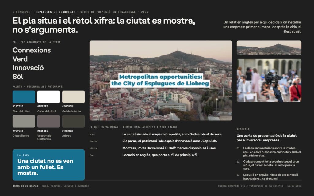 Esplugues de Llobregat, vídeo de promoció internacional de la ciutat