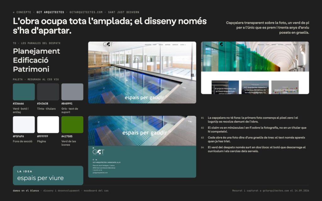 GCT Arquitectes, una nova web per mostrar una trajectòria sòlida en arquitectura