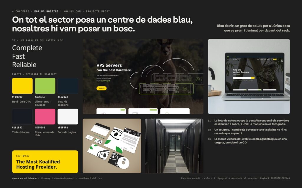 Koalus Hosting, tecnologia, marca i servidors amb ànima
