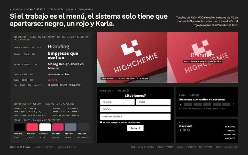 Si el trabajo es el menú, el sistema solo tiene que apartarse: negro, un rojo y Karla.