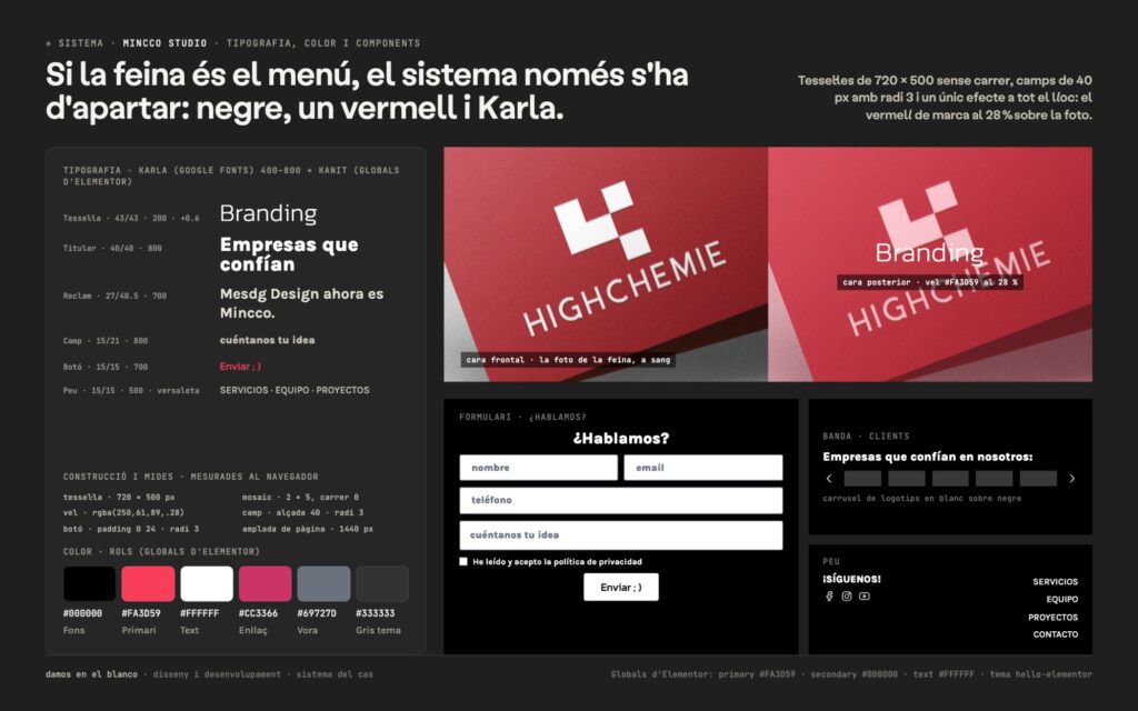 Mincco Studio, un estudi que es canvia el nom sense tancar la botiga