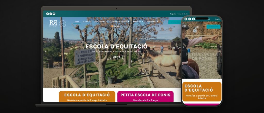 Poni Club Catalunya, cuatro escuelas en un patio y cuatro puertas en la portada