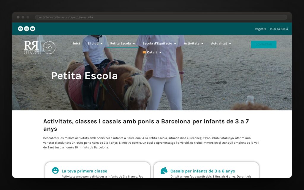 Creada en 1998, con ponis Shetland y pistas a su medida.