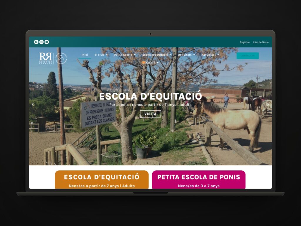 Poni Club Catalunya, four schools in one yard and four doors on the home page