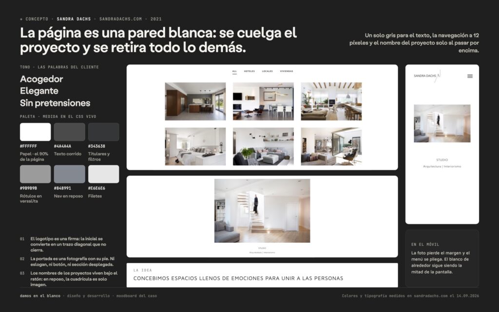 Sandra Dachs, una web que se aparta para que se vea la obra