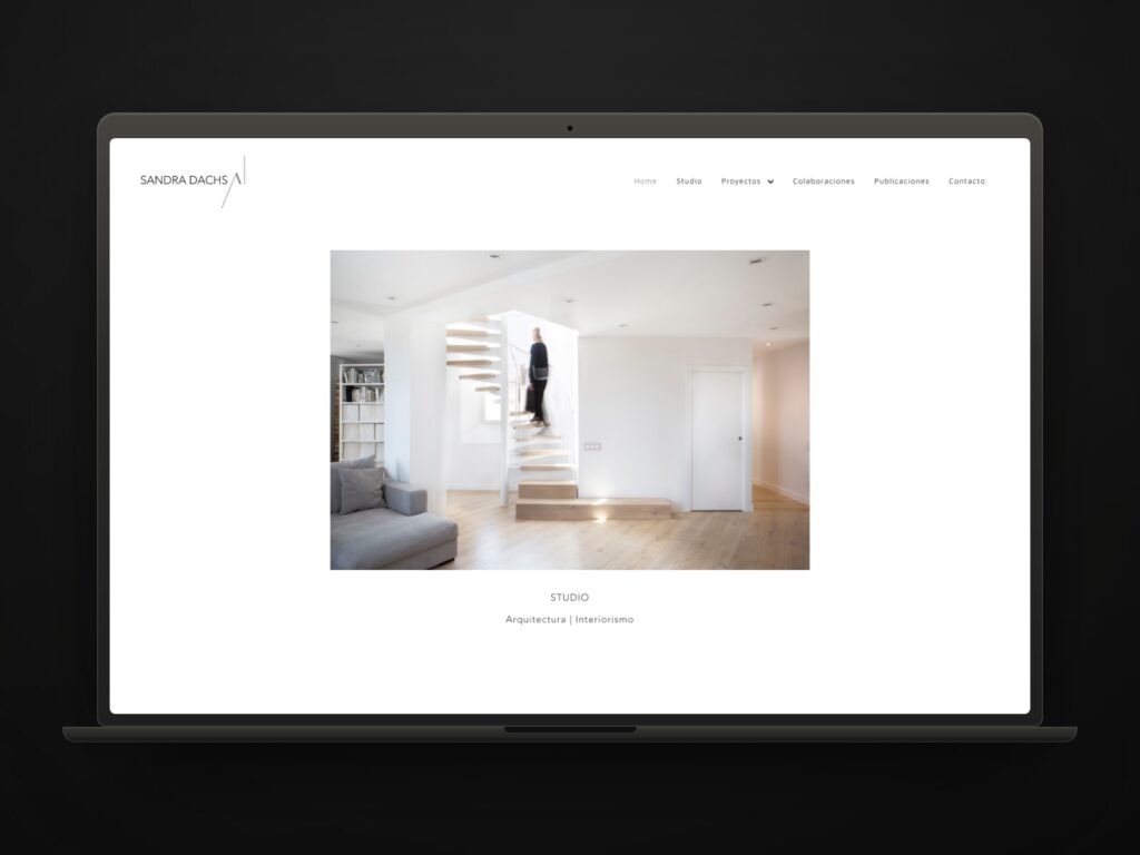 Sandra Dachs, a website that steps aside so the work can be seen