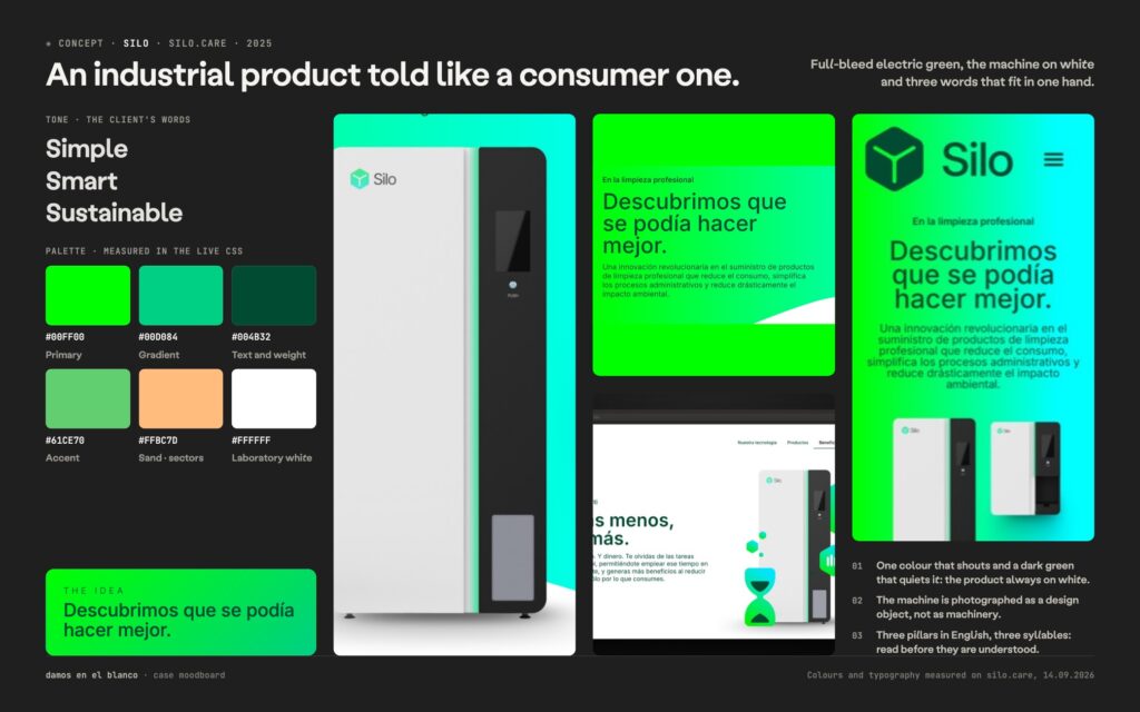 Silo, sustainable innovation packaged in a sparkling website