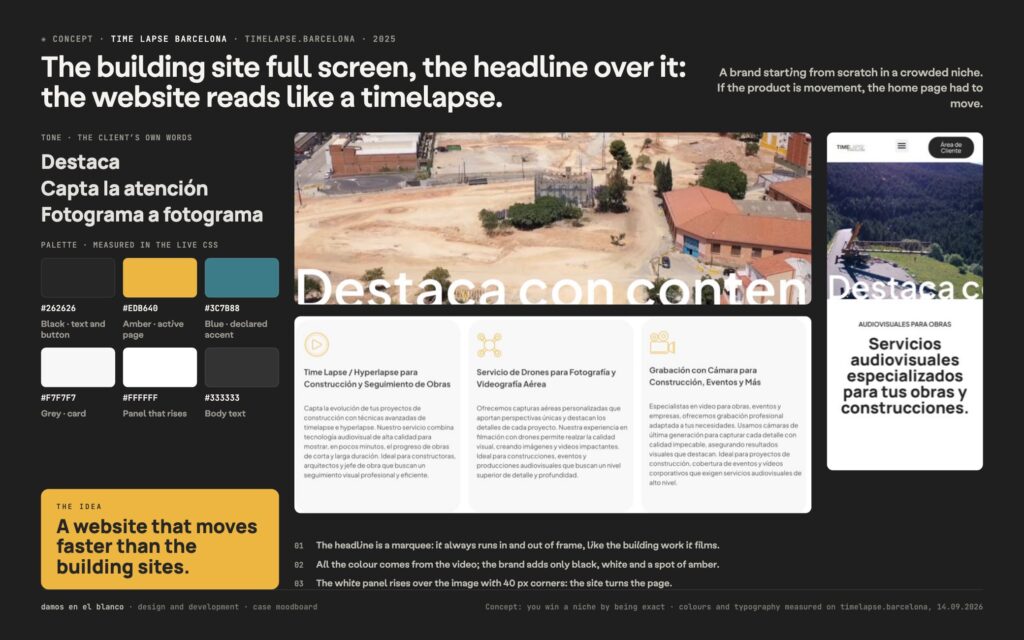 Time Lapse Barcelona, digital and web strategy to stand out in the audiovisual sector