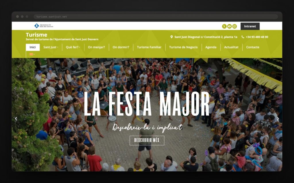 Una web municipal que no sembla una web municipal.