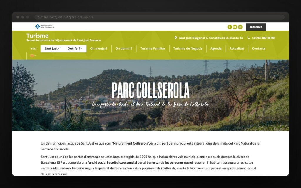 El parc metropolità més gran del món comença aquí al costat.