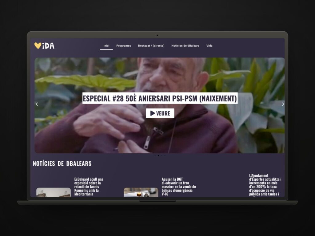Vida, una plataforma audiovisual en català amb tecnologia i disseny que connecten